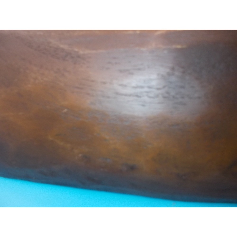 Vintage Style Hand Carved Wooden Dough Bowl Scoop Rustic Farmhouse Decor Brown